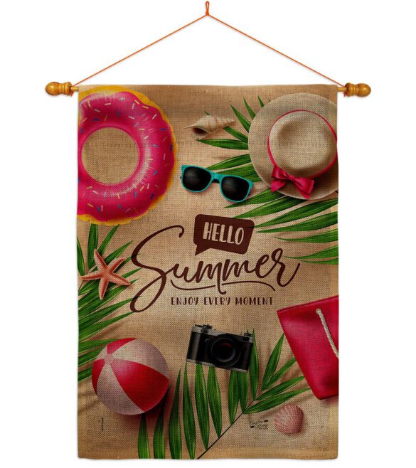 Enjoy Every Monent - Fun In The Sun Summer Horizontal Impressions Decorative Flags HG130399 Made In USA - Image 42