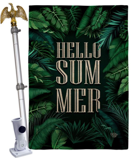 Hello Summer - Fun In The Sun Summer Vertical Impressions Decorative Flags HG190070 Made In USA - Image 41