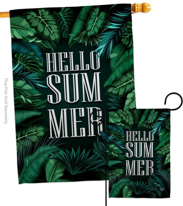 Hello Summer - Fun In The Sun Summer Vertical Impressions Decorative Flags HG190070 Made In USA - Image 3