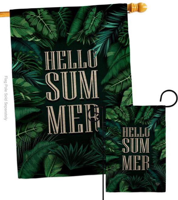 Hello Summer - Fun In The Sun Summer Vertical Impressions Decorative Flags HG190070 Made In USA - Image 24