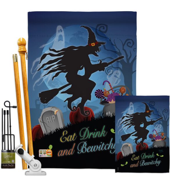Bewitchy - Halloween Fall Vertical Impressions Decorative Flags HG112005 Made In USA - Image 6