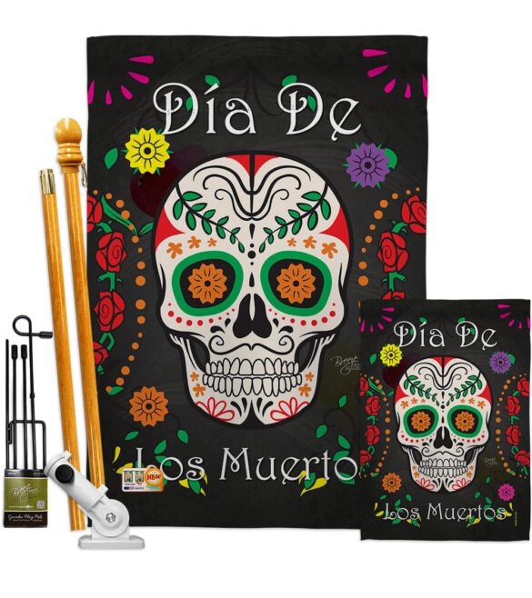 Dia de los Muertos - Halloween Fall Vertical Impressions Decorative Flags HG112009 Made In USA - Image 6