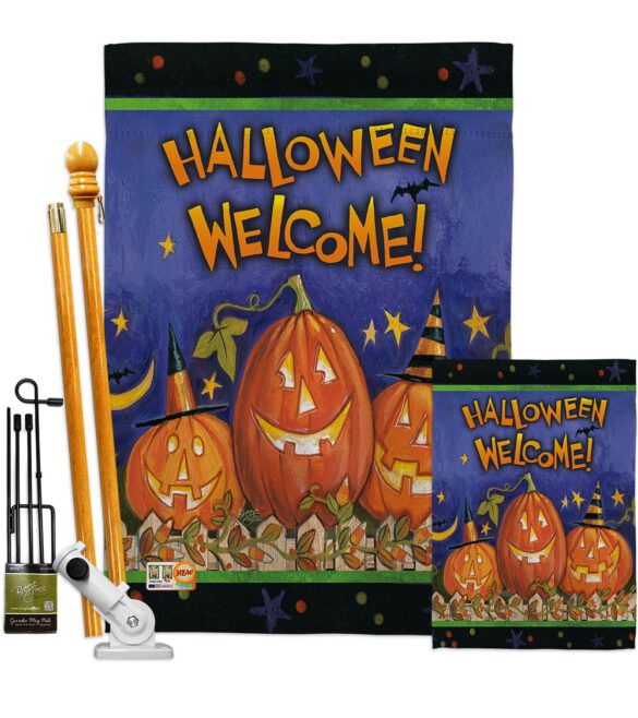 Halloween Welcome - Halloween Fall Vertical Impressions Decorative Flags HG112079 Made In USA - Image 6