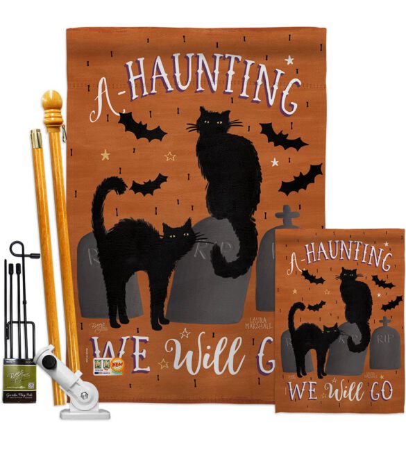 Haunting We Go - Halloween Fall Vertical Impressions Decorative Flags HG112081 Made In USA - Image 6