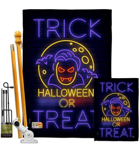 Halloween Dracula - Halloween Fall Vertical Impressions Decorative Flags HG112087 Made In USA - Image 6
