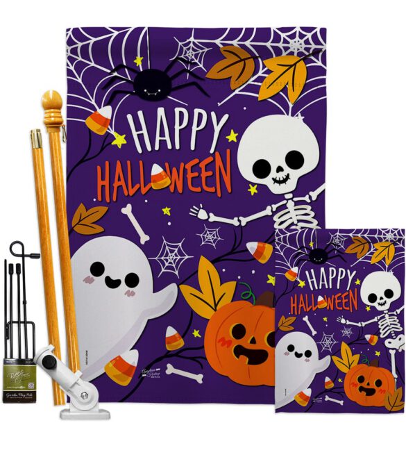 Happy Halloween - Halloween Fall Vertical Impressions Decorative Flags HG137237 Made In USA - Image 6