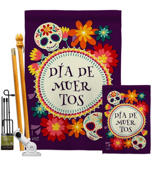 Celebrate Dia de Muertos - Halloween Fall Vertical Impressions Decorative Flags HG137249 Made In USA - Image 6