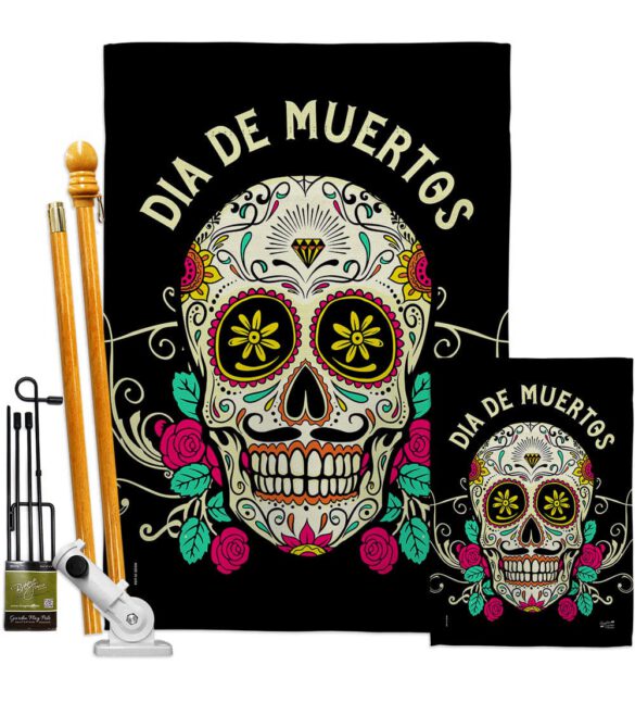 Dia De Muertos - Halloween Fall Vertical Impressions Decorative Flags HG137382 Made In USA - Image 6