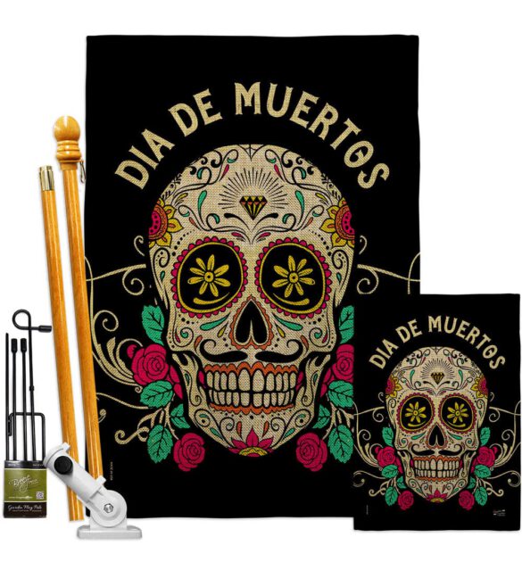 Dia De Muertos - Halloween Fall Vertical Impressions Decorative Flags HG137382 Made In USA - Image 16