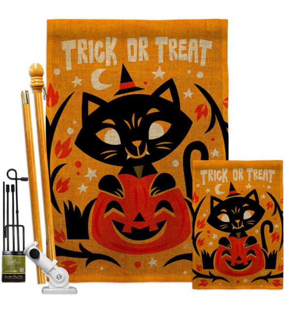 Happy Black Cat - Halloween Fall Vertical Impressions Decorative Flags HG137577 Made In USA - Image 18