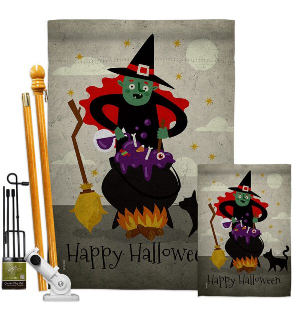 Casting Spells - Halloween Fall Horizontal Impressions Decorative Flags HG190173 Made In USA - Image 6