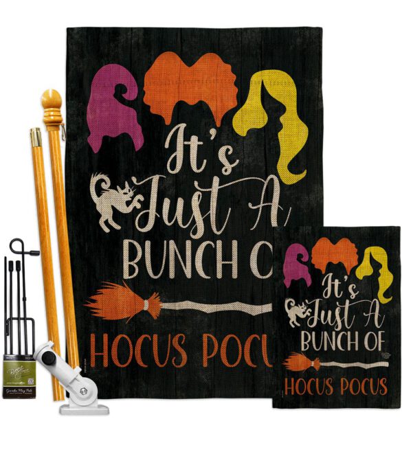 Bunch of Hocus Pocus - Halloween Fall Vertical Impressions Decorative Flags HG190179 Made In USA - Image 27
