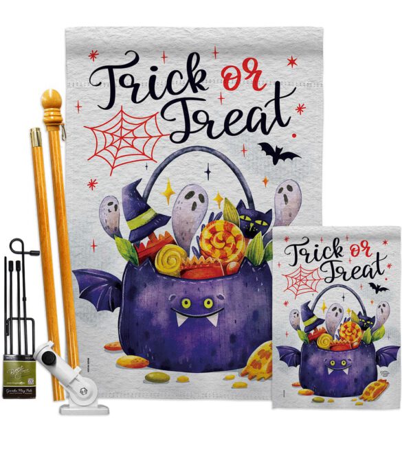 Full Treat - Halloween Fall Vertical Impressions Decorative Flags HG190180 Made In USA - Image 6