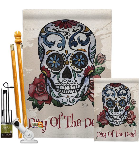 Day of the Dead - Halloween Fall Vertical Impressions Decorative Flags HG191026 Made In USA - Image 6