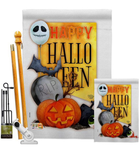 Happy Halloween Spirit - Halloween Fall Vertical Impressions Decorative Flags HG192073 Made In USA - Image 6