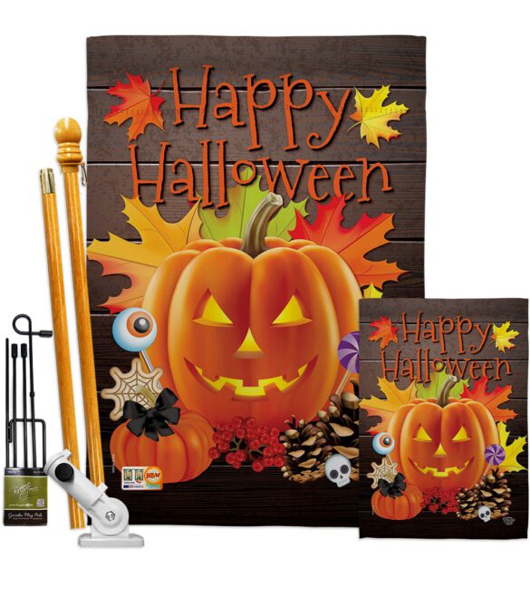 Evil Halloween Pumpkin - Halloween Fall Vertical Impressions Decorative Flags HG192141 Made In USA - Image 6