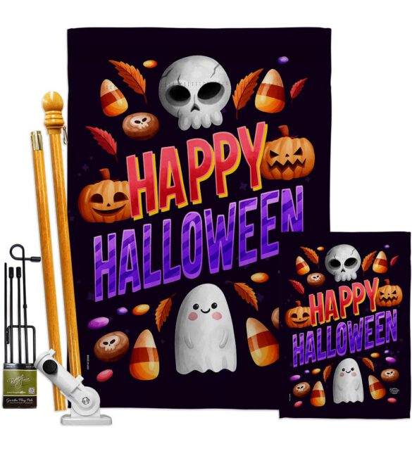 Halloween Treat - Halloween Fall Vertical Impressions Decorative Flags HG192285 Made In USA - Image 6