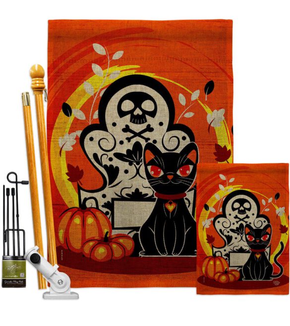 Halloween Kitty - Halloween Fall Vertical Impressions Decorative Flags HG192652 Made In USA - Image 18