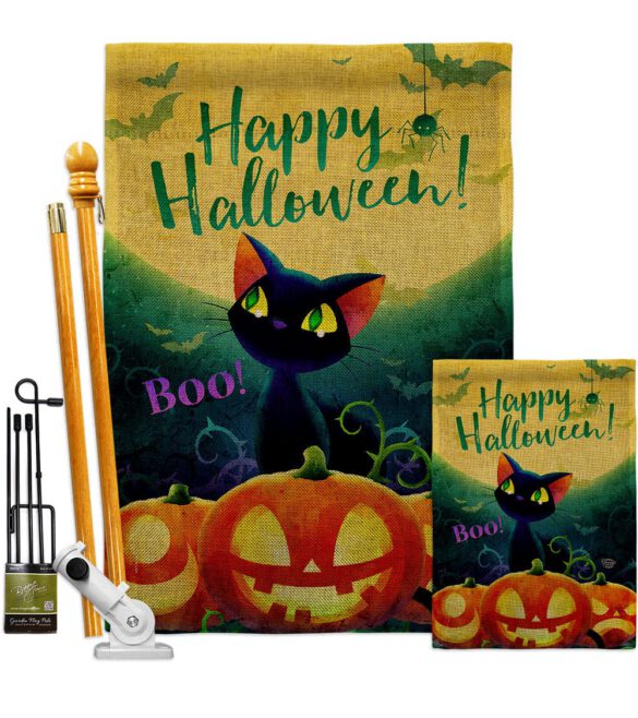 Cute Black Cat - Halloween Fall Vertical Impressions Decorative Flags HG192668 Made In USA - Image 18