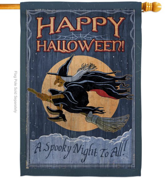 A Spooky Night To All - Halloween Fall Vertical Impressions Decorative Flags HG112063 Made In USA - Image 3