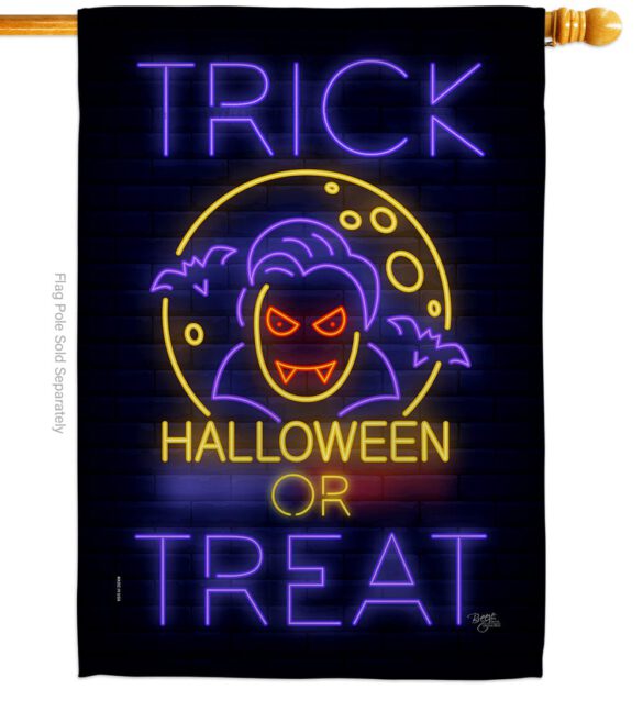 Halloween Dracula - Halloween Fall Vertical Impressions Decorative Flags HG112087 Made In USA - Image 2