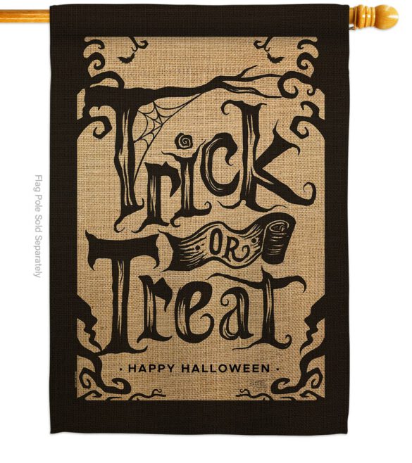 Halloween Trick - Halloween Fall Vertical Impressions Decorative Flags HG112100 Made In USA - Image 2