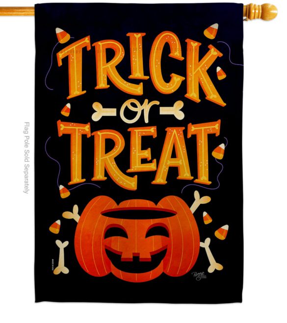 Happy Pumpkin - Halloween Fall Vertical Impressions Decorative Flags HG112106 Made In USA - Image 2