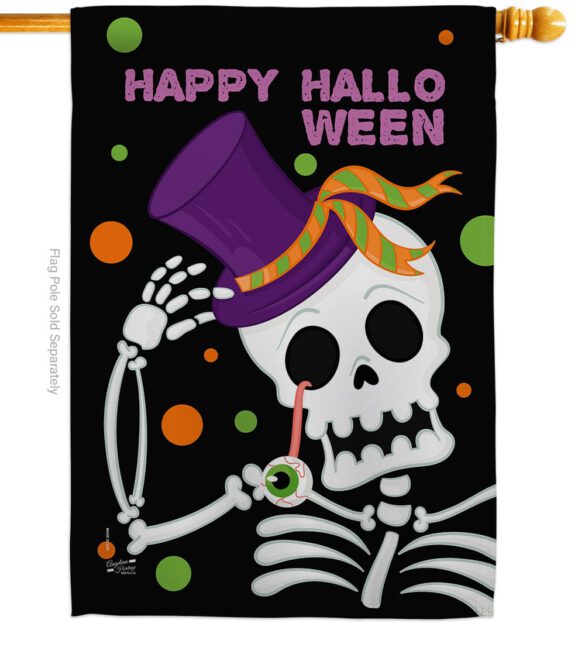 Happy Halloween - Halloween Fall Vertical Impressions Decorative Flags HG137262 Made In USA - Image 2