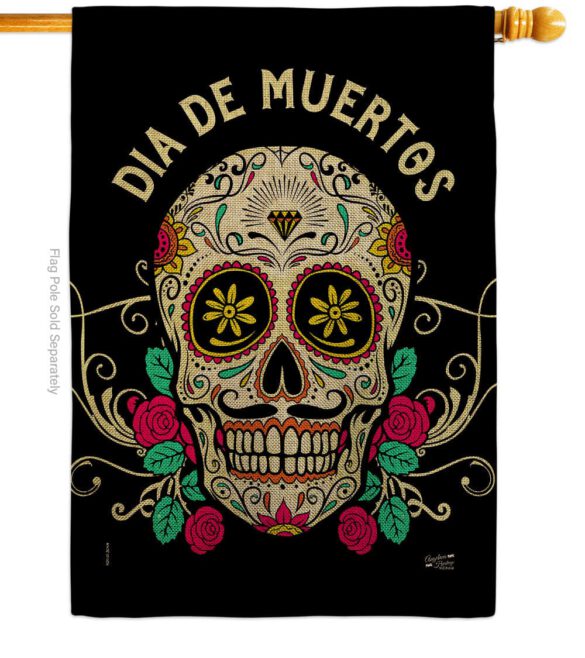 Dia De Muertos - Halloween Fall Vertical Impressions Decorative Flags HG137382 Made In USA - Image 12