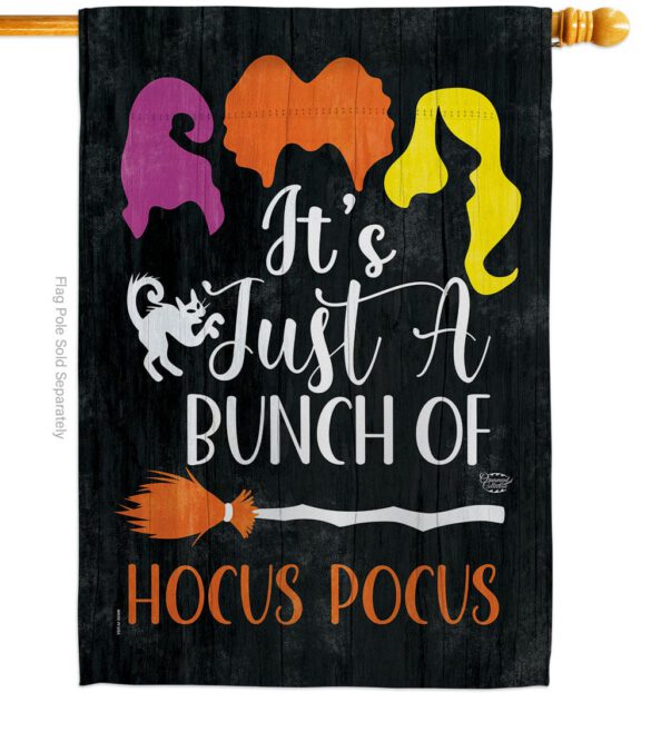 Bunch of Hocus Pocus - Halloween Fall Vertical Impressions Decorative Flags HG190179 Made In USA - Image 2