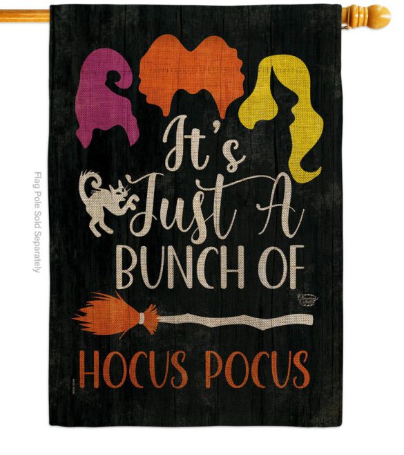 Bunch of Hocus Pocus - Halloween Fall Vertical Impressions Decorative Flags HG190179 Made In USA - Image 23