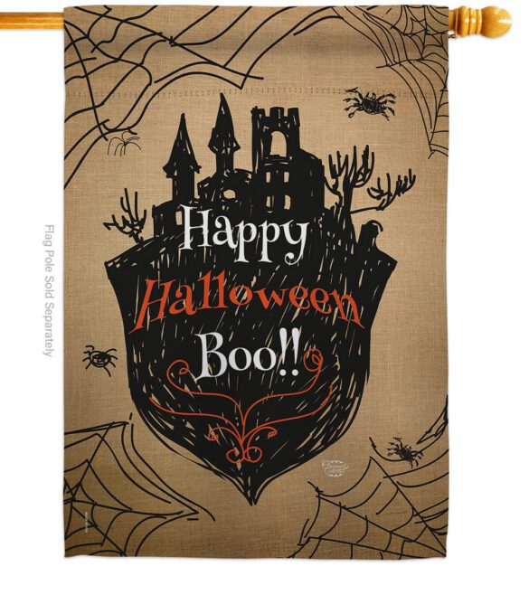 Happy Halloween Boo - Halloween Fall Vertical Impressions Decorative Flags HG191020 Made In USA - Image 2