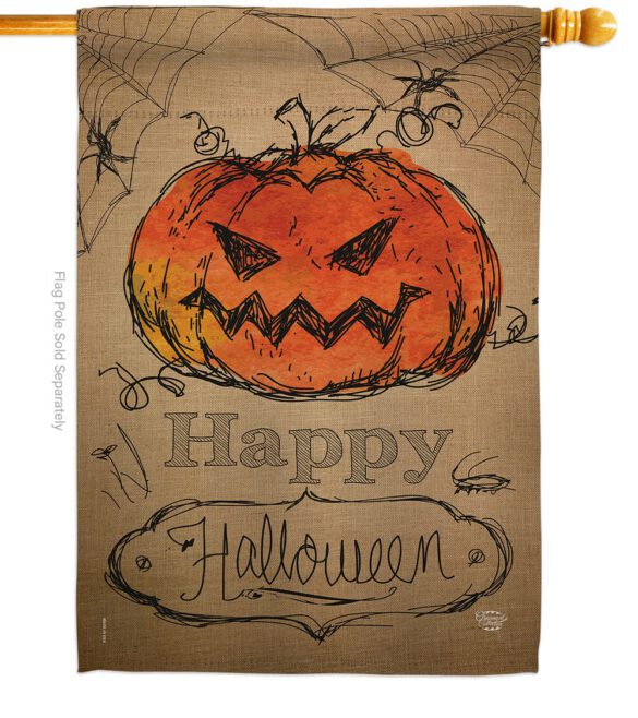 Happy Halloween - Halloween Fall Vertical Impressions Decorative Flags HG191023 Made In USA - Image 2