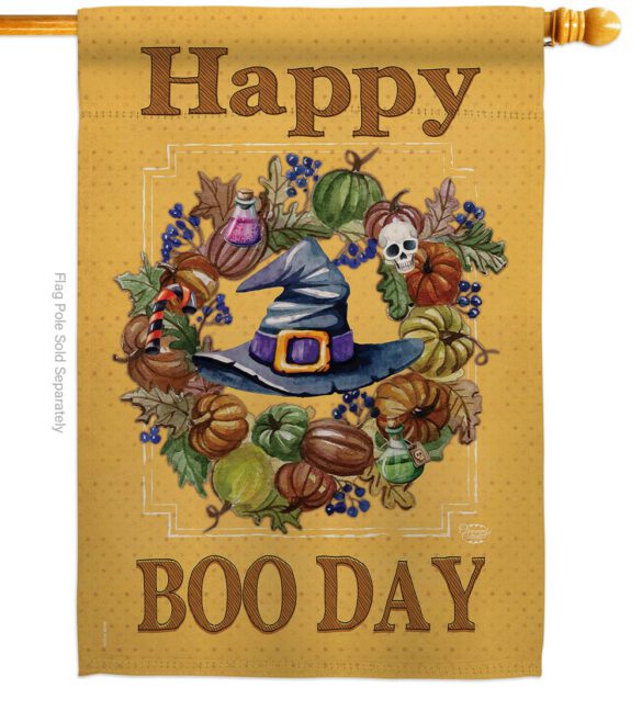 Happy Boo Day - Halloween Fall Vertical Impressions Decorative Flags HG191028 Made In USA - Image 2