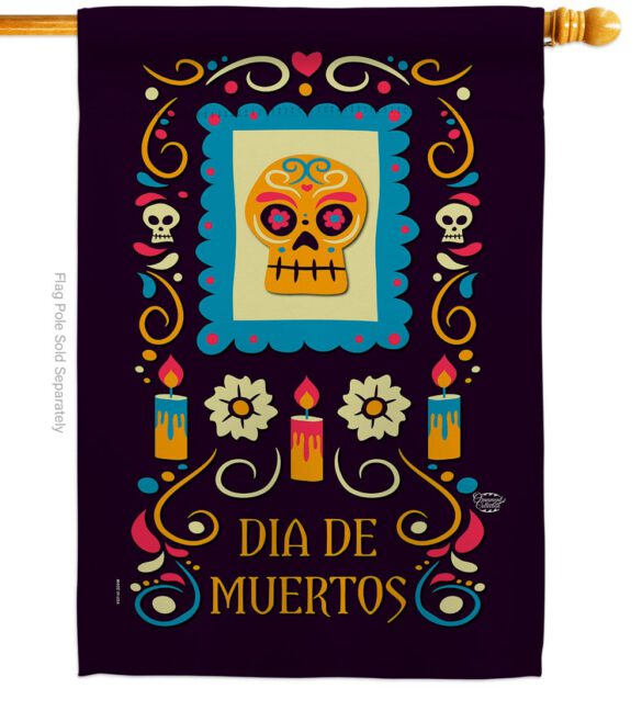 Celebrate The Dead - Halloween Fall Vertical Impressions Decorative Flags HG192240 Made In USA - Image 2
