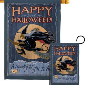 A Spooky Night To All - Halloween Fall Vertical Impressions Decorative Flags HG112063 Made In USA