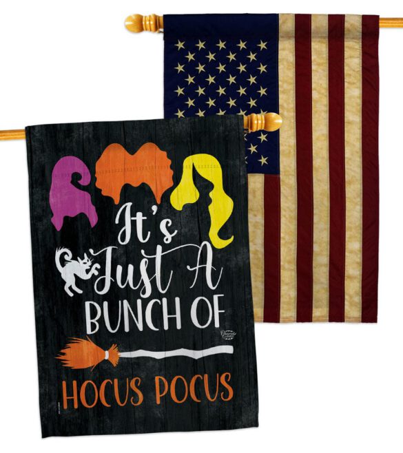 Bunch of Hocus Pocus - Halloween Fall Vertical Impressions Decorative Flags HG190179 Made In USA - Image 8