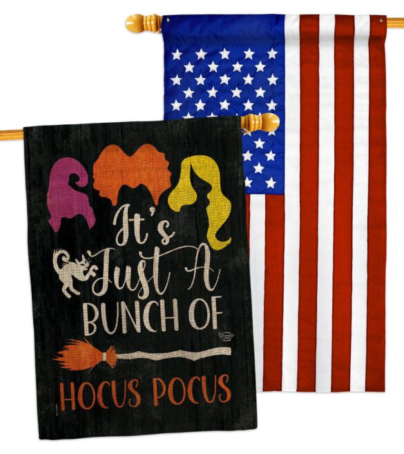Bunch of Hocus Pocus - Halloween Fall Vertical Impressions Decorative Flags HG190179 Made In USA - Image 31