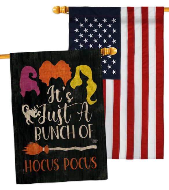 Bunch of Hocus Pocus - Halloween Fall Vertical Impressions Decorative Flags HG190179 Made In USA - Image 36
