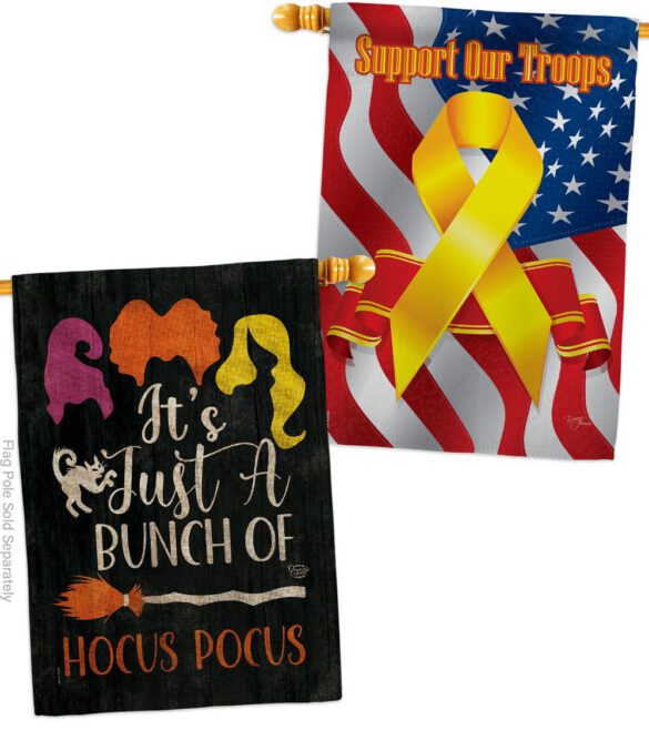 Bunch of Hocus Pocus - Halloween Fall Vertical Impressions Decorative Flags HG190179 Made In USA - Image 35