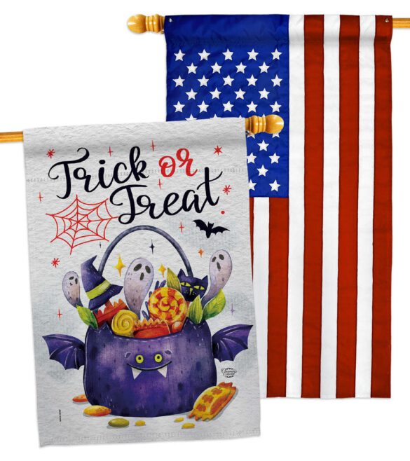 Full Treat - Halloween Fall Vertical Impressions Decorative Flags HG190180 Made In USA - Image 10