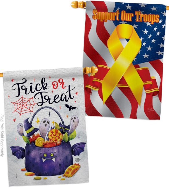 Full Treat - Halloween Fall Vertical Impressions Decorative Flags HG190180 Made In USA - Image 14