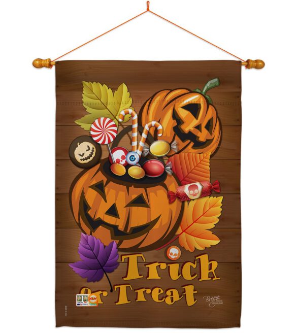 Candy Pumpkin - Halloween Fall Vertical Impressions Decorative Flags HG112003 Made In USA - Image 14
