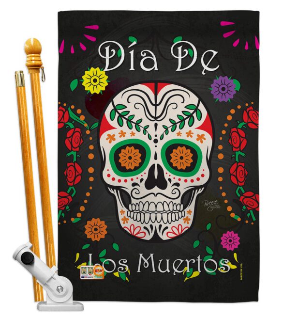 Dia de los Muertos - Halloween Fall Vertical Impressions Decorative Flags HG112009 Made In USA - Image 5