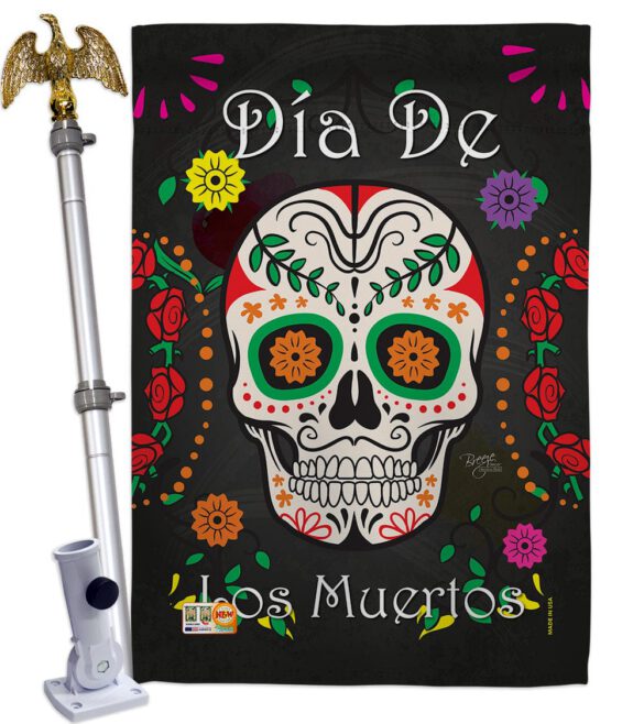 Dia de los Muertos - Halloween Fall Vertical Impressions Decorative Flags HG112009 Made In USA - Image 13