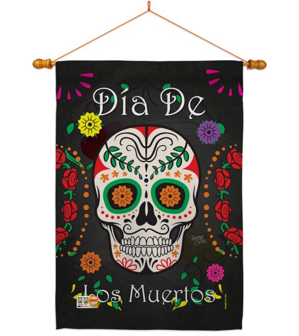 Dia de los Muertos - Halloween Fall Vertical Impressions Decorative Flags HG112009 Made In USA - Image 14