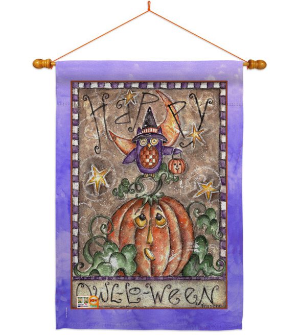 Happy Owl Lo Ween - Halloween Fall Vertical Impressions Decorative Flags HG112064 Made In USA - Image 14