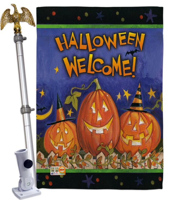 Halloween Welcome - Halloween Fall Vertical Impressions Decorative Flags HG112079 Made In USA - Image 13