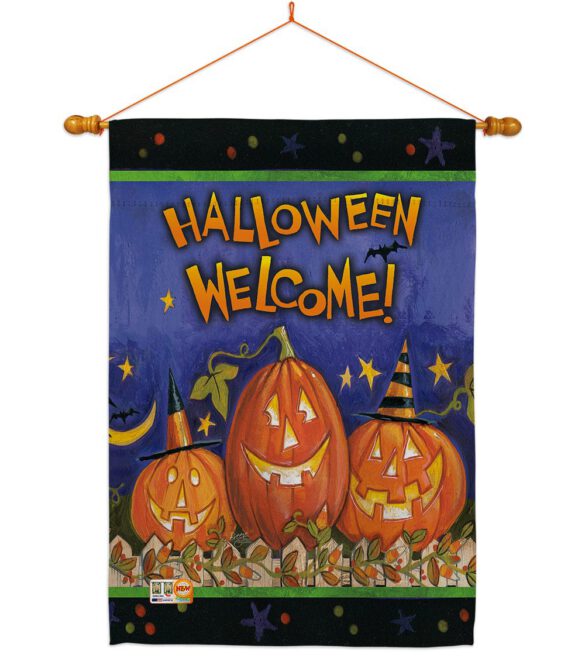 Halloween Welcome - Halloween Fall Vertical Impressions Decorative Flags HG112079 Made In USA - Image 14