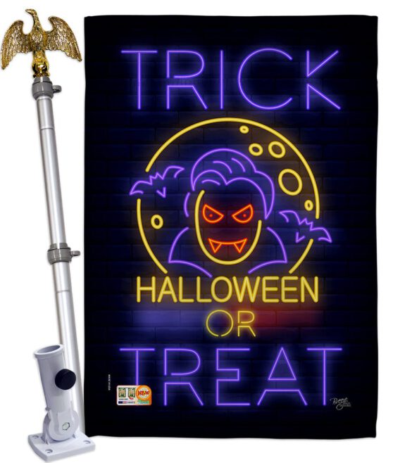 Halloween Dracula - Halloween Fall Vertical Impressions Decorative Flags HG112087 Made In USA - Image 13